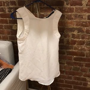 White silk top